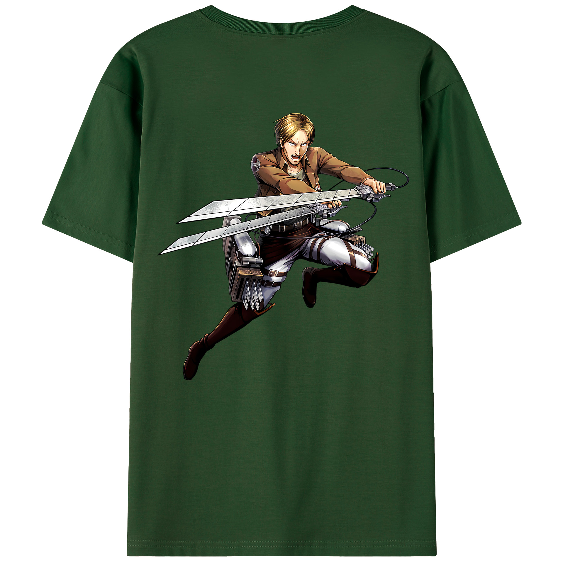 （画像用） 進撃の巨人 Attack on Titan 綿100％半袖Tシャツ（背面プリント）